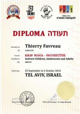 Diplome instructeur krav maga israel 2018